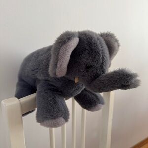 Cute blue grey elephant plush toy Dumbo Babar style jungle animals plush stuffed